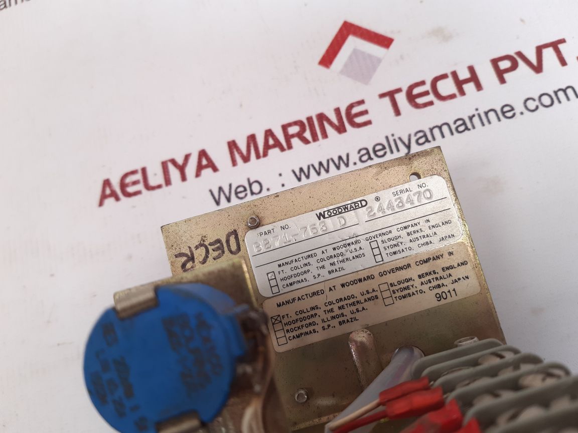 Woodward 8271-753 d potentio meter relay used