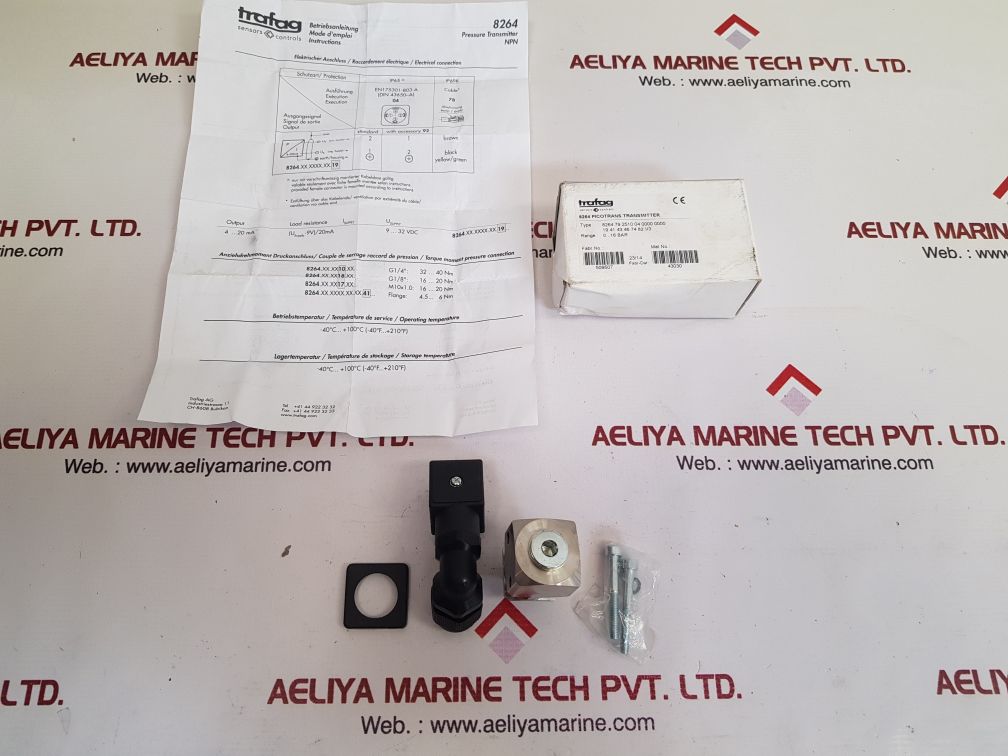Trafag 8264.79.2510 bar pressure transmitter