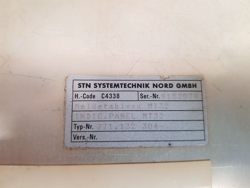 Stn systemtechnik nord 271.132.304 indic panel mt32