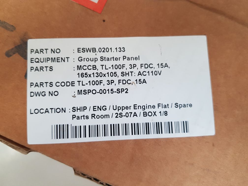 Terasaki tl-100f 3-pole circuit breaker