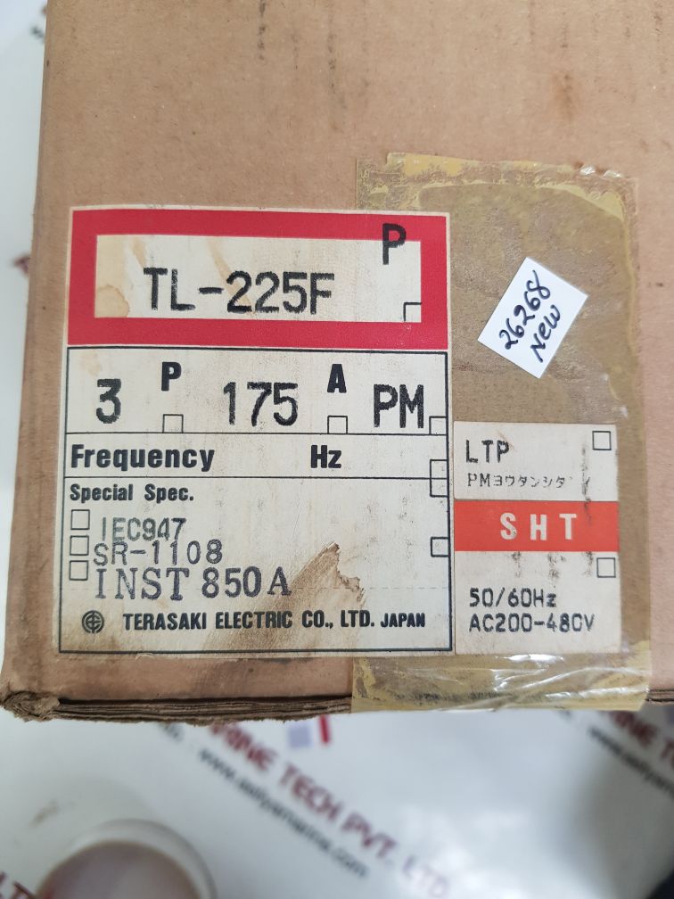 Terasaki tl-225f 3-pole circuit breaker 175a
