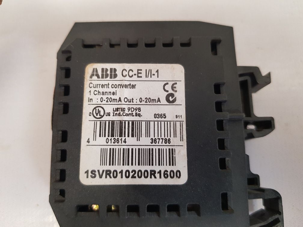 Abb Cc-ei/I-1 Current Converter Isolator 1Svr010200R160 0-20Ma