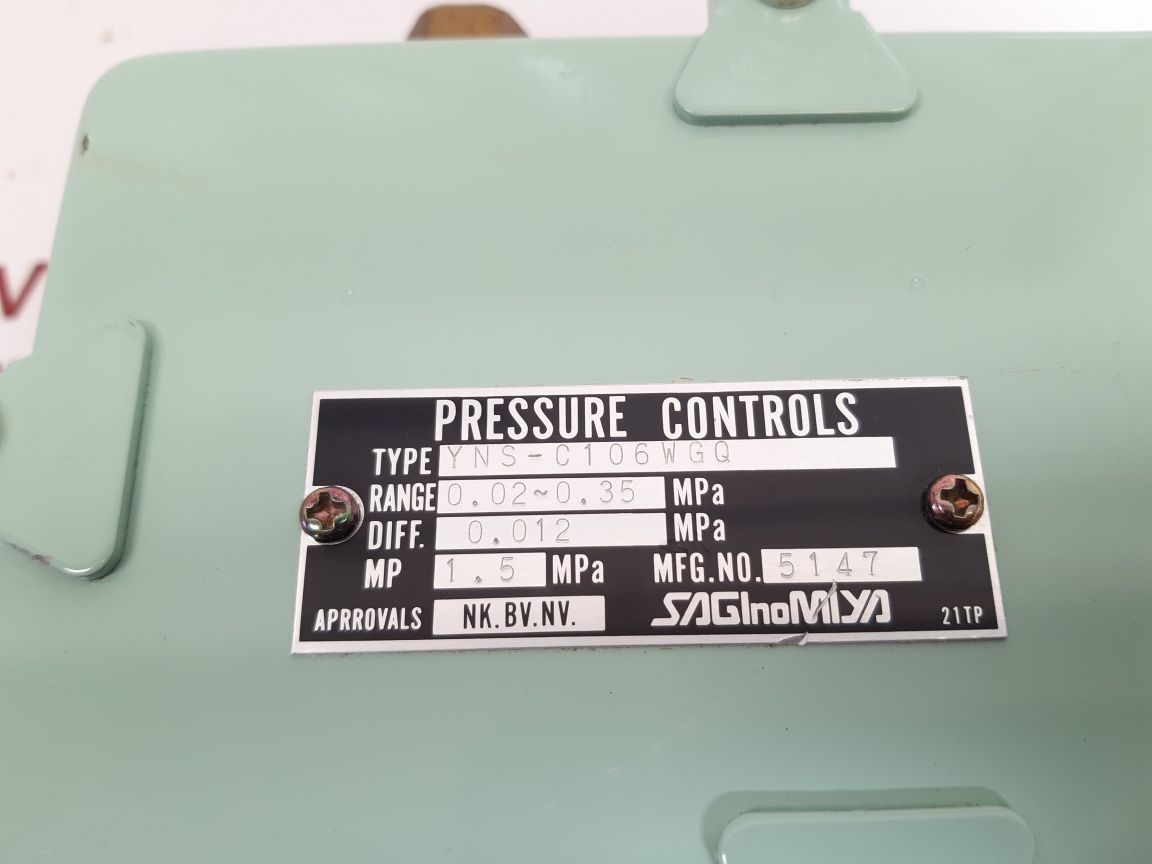 Saginomiya yns-c106wgq pressure switch New