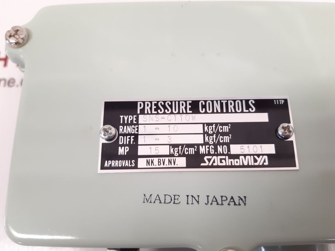 Saginomiya sns-c110w pressure controls switch 1~10 kgf/cm2