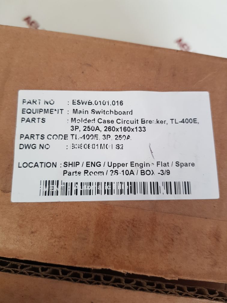 Terasaki tl-400e 3-pole circuit breaker 250a