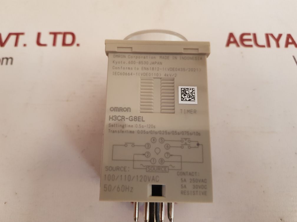 Omron h3cr-g8el timer relay 0.5s-120s