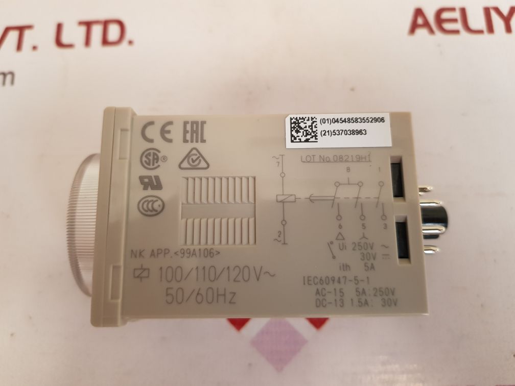 Omron h3cr-g8el timer relay 0.5s-120s