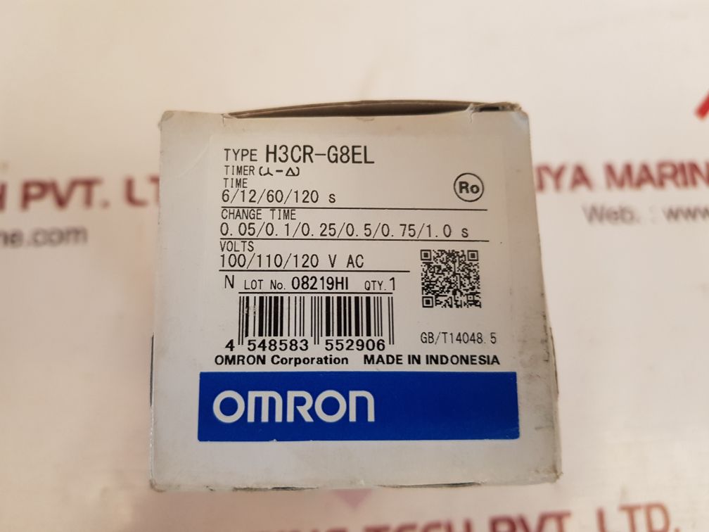 Omron h3cr-g8el timer relay 0.5s-120s