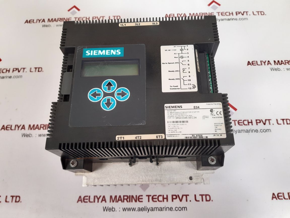 Siemens Sikostart 3Rw3346-0Ec34 Ac Semiconductor Motor Starter 50/60Hz
