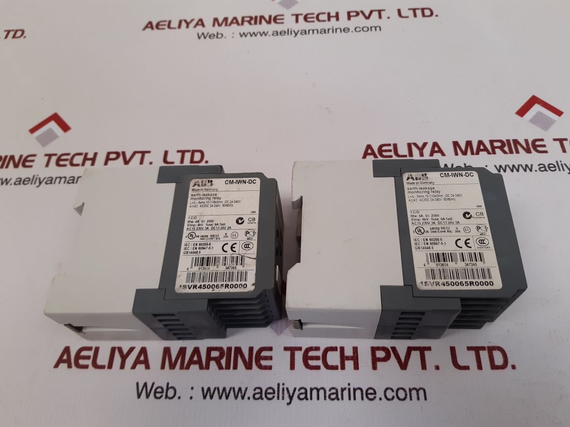 Abb cm-iwn-dc earth-leakage monitoring relay 1svr450065r0000