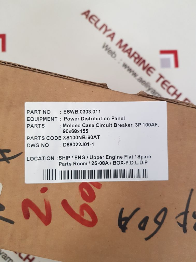 Terasaki xs100nb circuit breaker 60a
