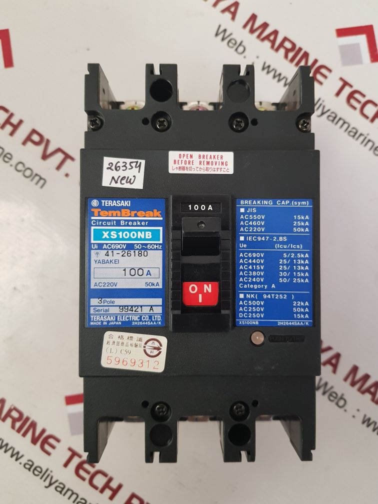 Terasaki xs100nb circuit breaker 100a
