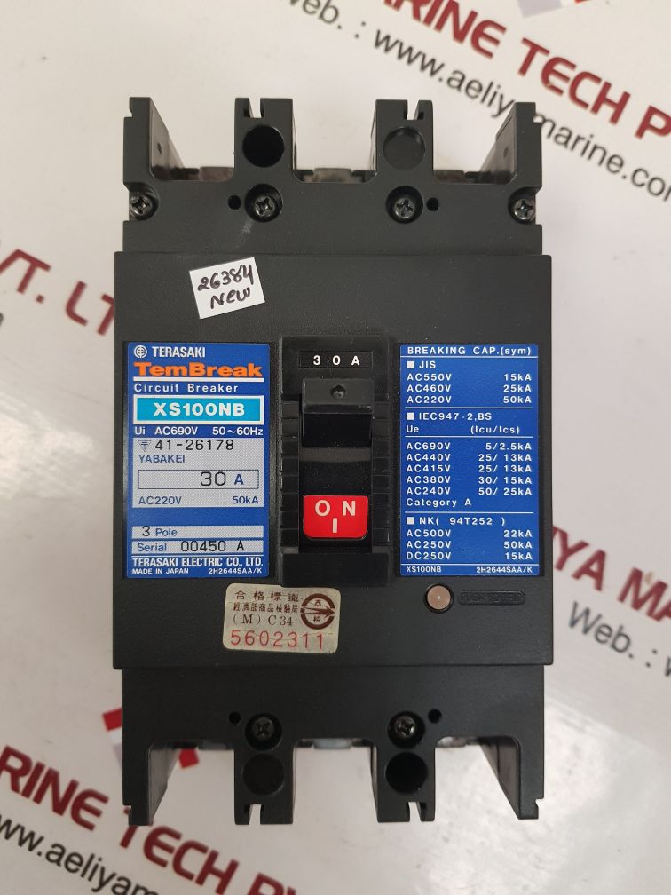 Terasaki electric xs100nb circuit breaker