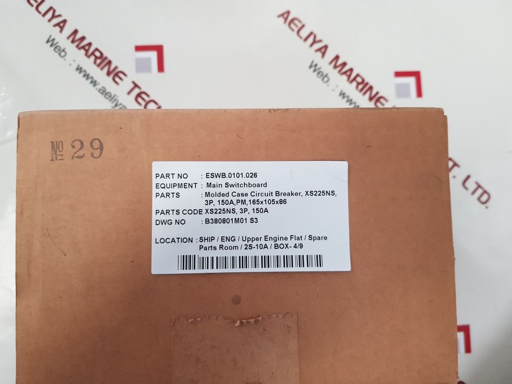 Terasaki electric xs225ns circuit breaker 150a