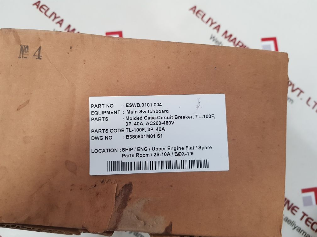 Terasaki electric tl-100f circuit breaker 40a NEW