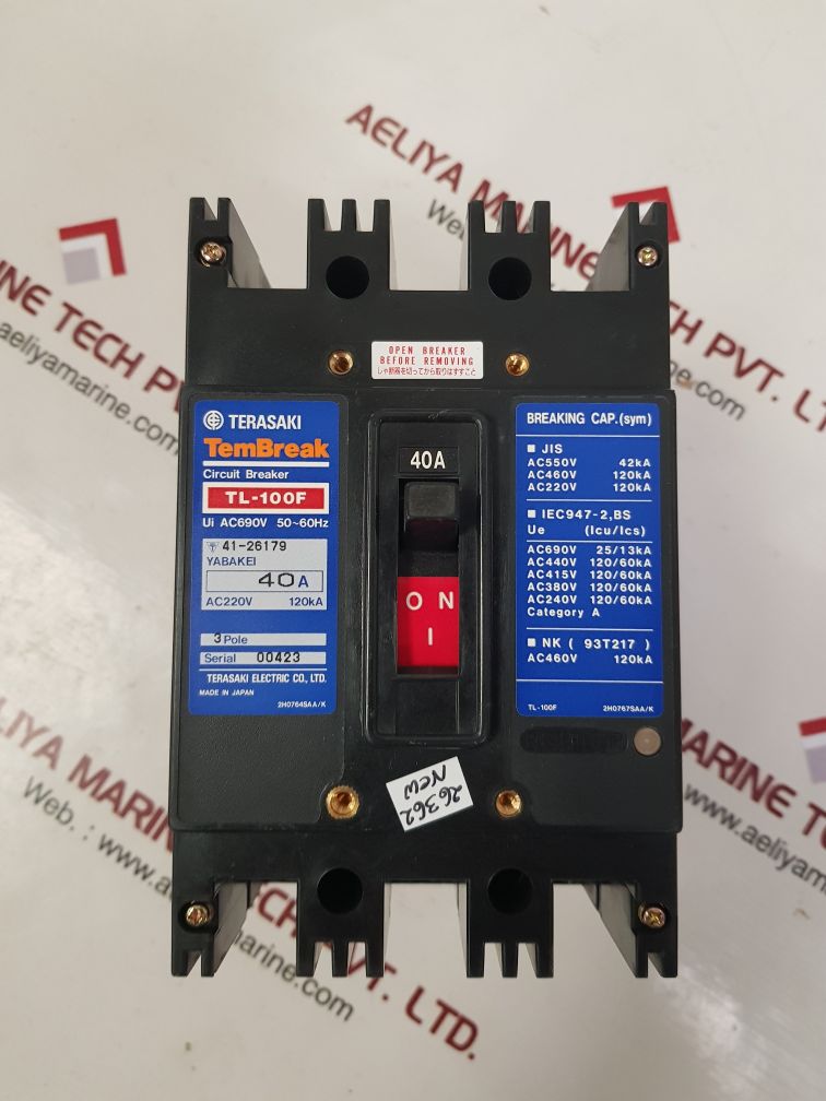 Terasaki electric tl-100f circuit breaker 40a NEW