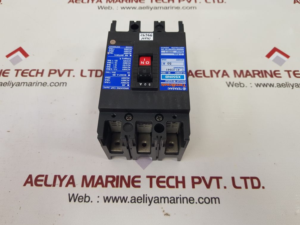 Terasaki xs50nb 3-pole circuit breaker 50a