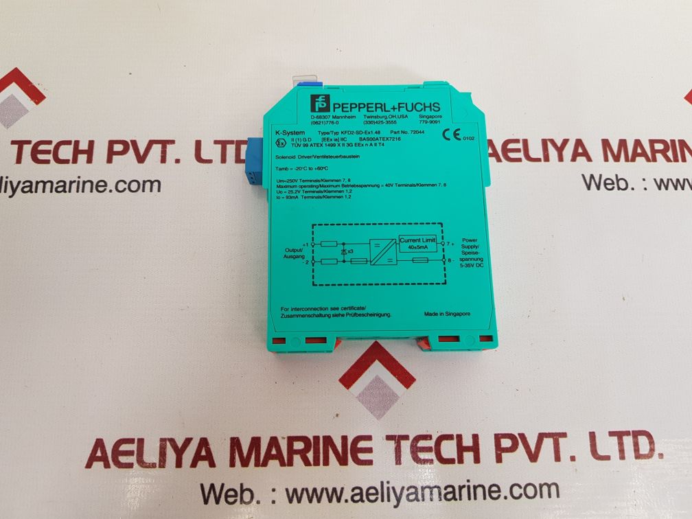 Pepperl+fuchs kfd2-sd-ex1.48 k-system solenoid driver 72044