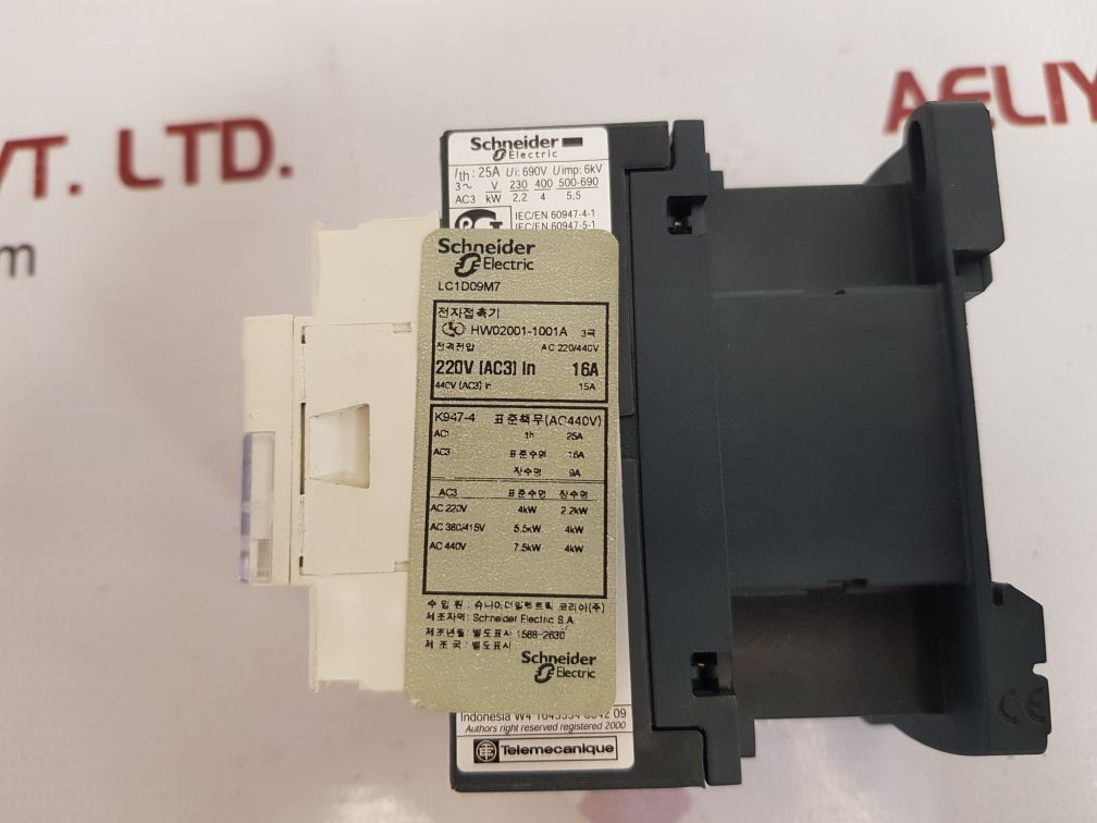 Schneider/telemecanique lc1 d09 contactor relay