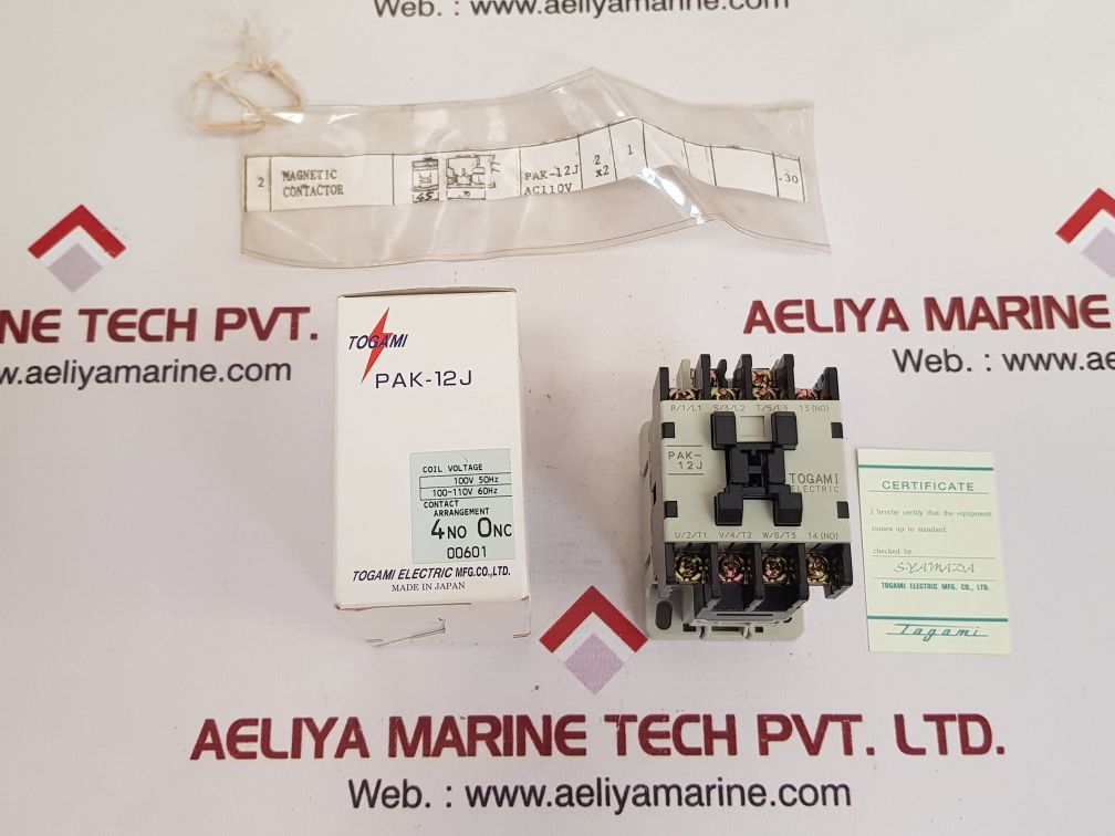 Togami electric pak-12j magnetic contactor