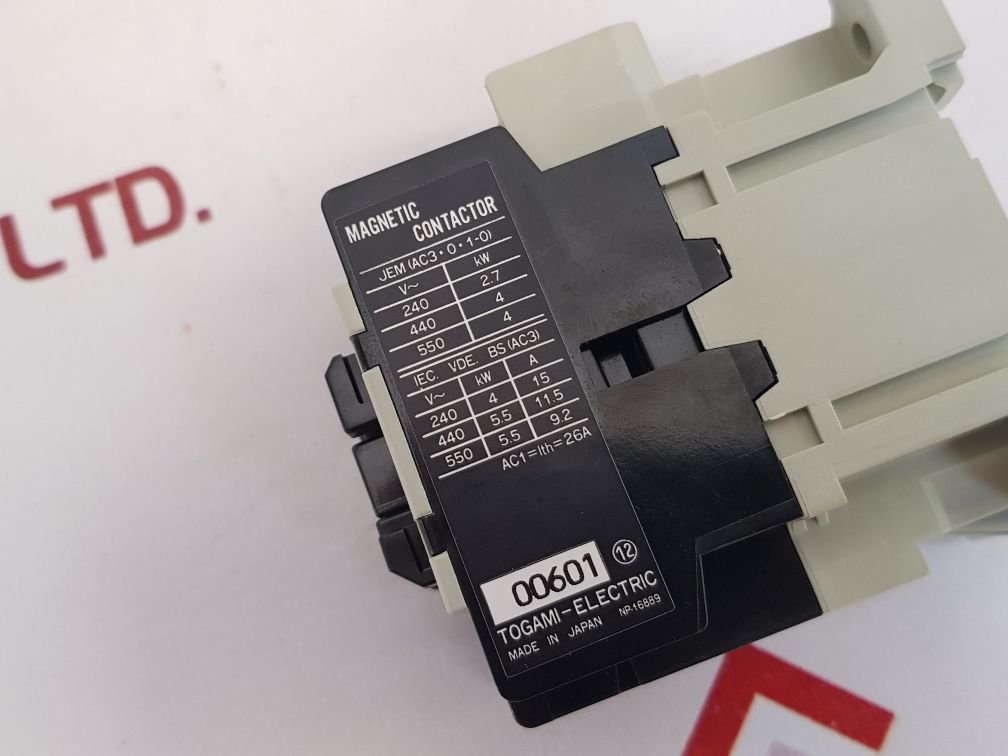 Togami electric pak-12j magnetic contactor
