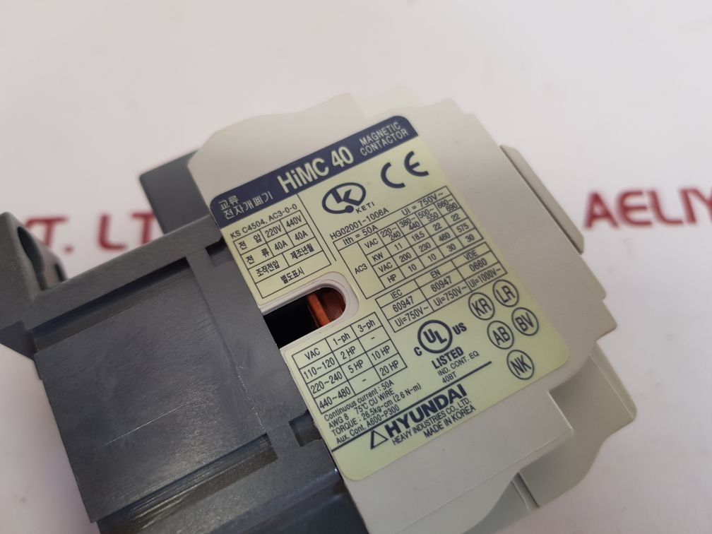 Hyundai himc 40 magnetic contactor 100...110v 60hz