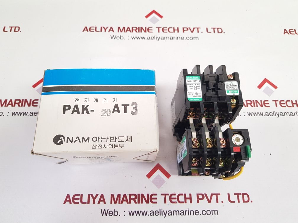 Anam pak-20at3 thermal overload relay 100-110v 60hz
