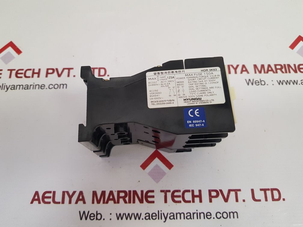 Hyundai hor 3k63 thermal overload relay
