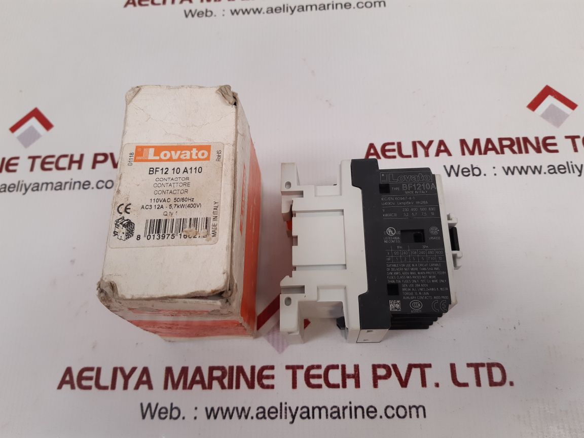 Lovato bf1210a contactor bf12 10 a110