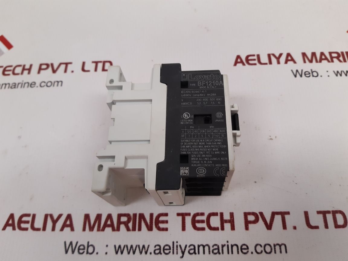 Lovato bf1210a contactor bf12 10 a110