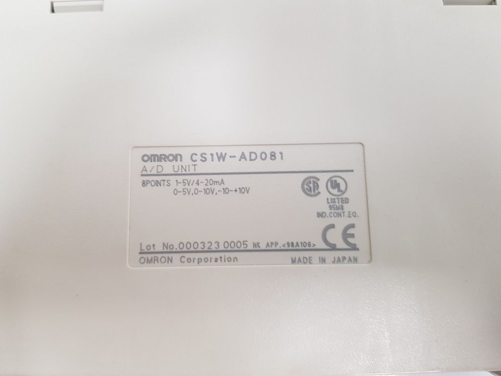 Omron Cs1W-ad081 A/D Unit Cs1W-ad081-v1
