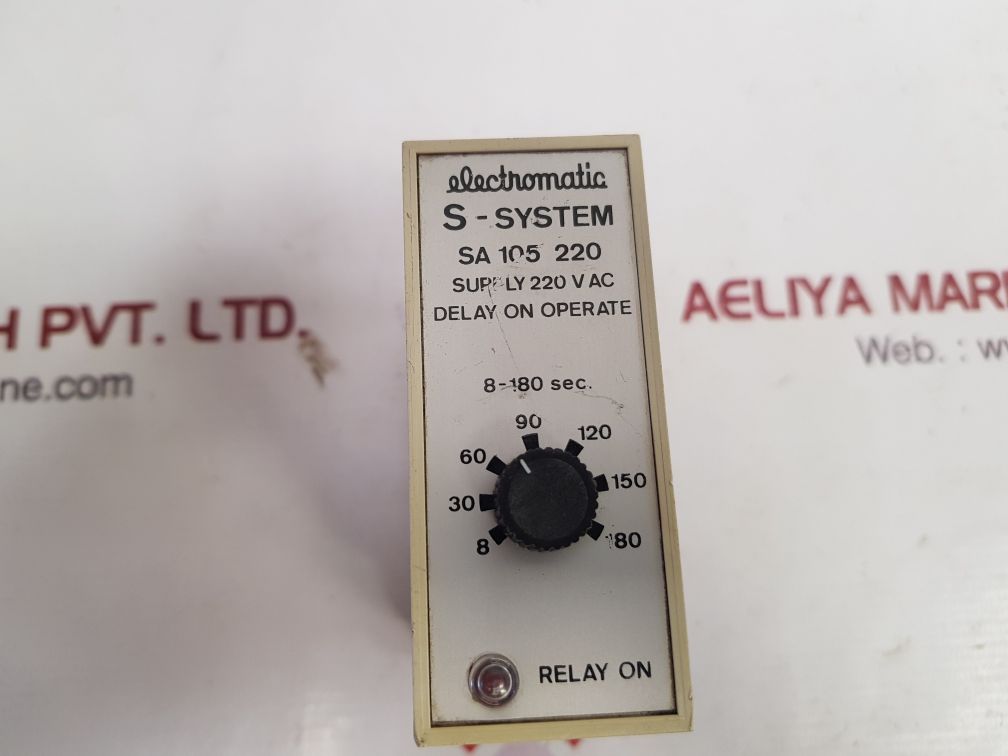 Electromatic sa 105 220 delay on operate with base