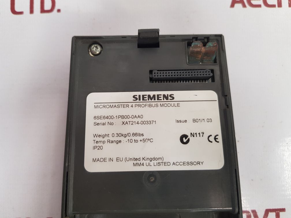 Siemens 6se6400-1pb00-0aa0 micromaster 4 profibus module