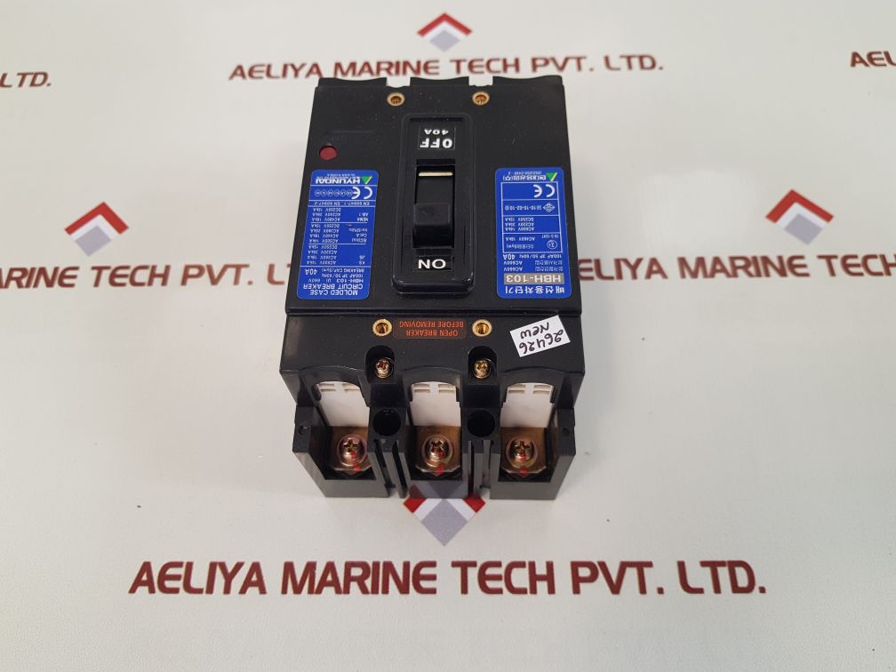 Hyundai hbh-103 molded case circuit breaker 40a