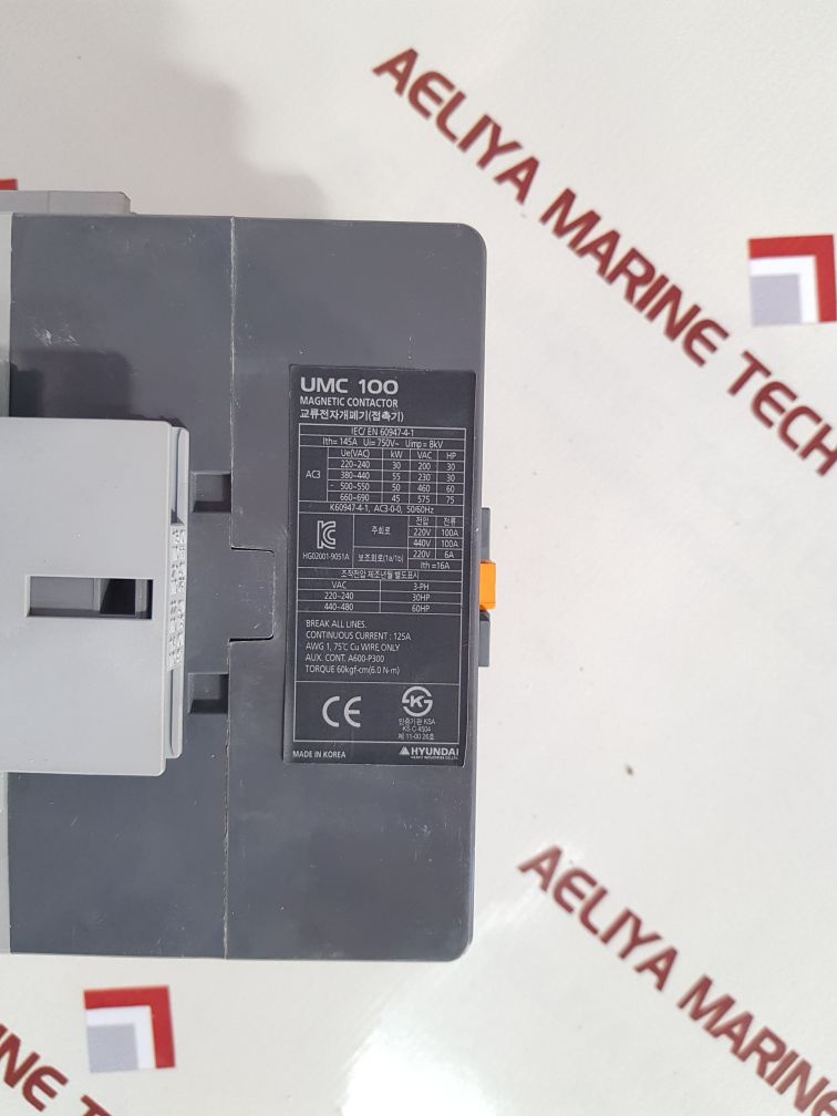 Hyundai umc 100 magnetic contactor
