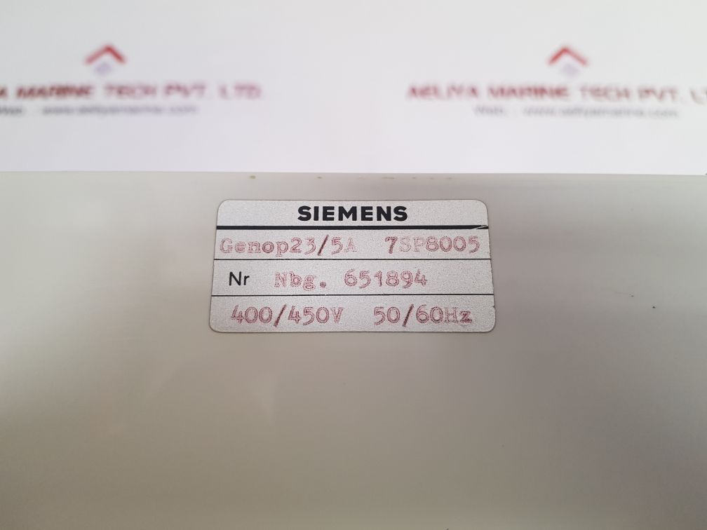 Siemens 7sp 8005 overcurrent-reverse power protection genop 23