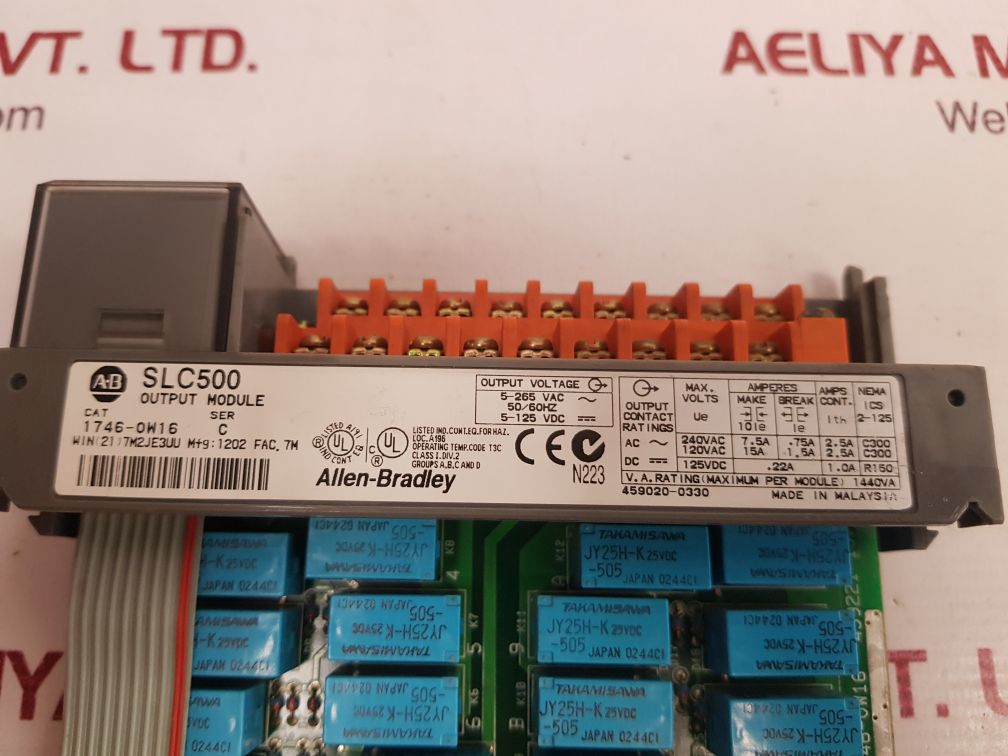 Allen-bradley 1746-ow16 Ser.C Slc 500 Output Module Used