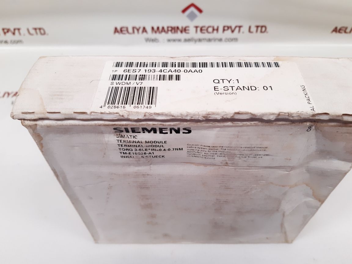 Siemens 6Es7 193-4Ca40-0Aa0 Terminal Module