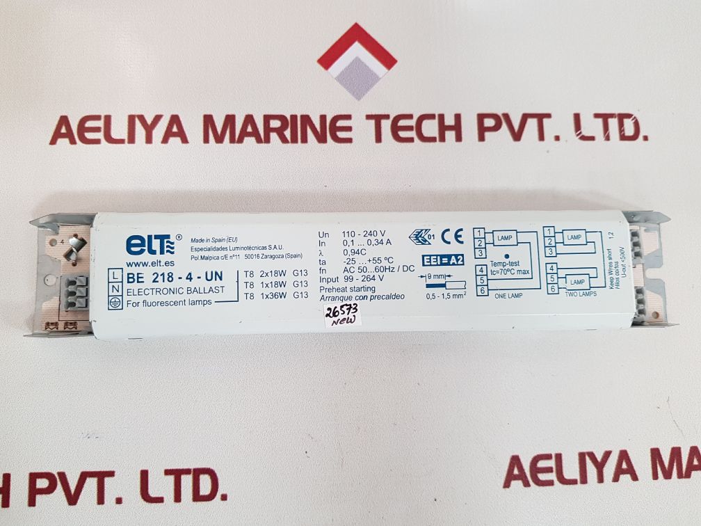 Elt be 218-4-un electronic lighting ballast