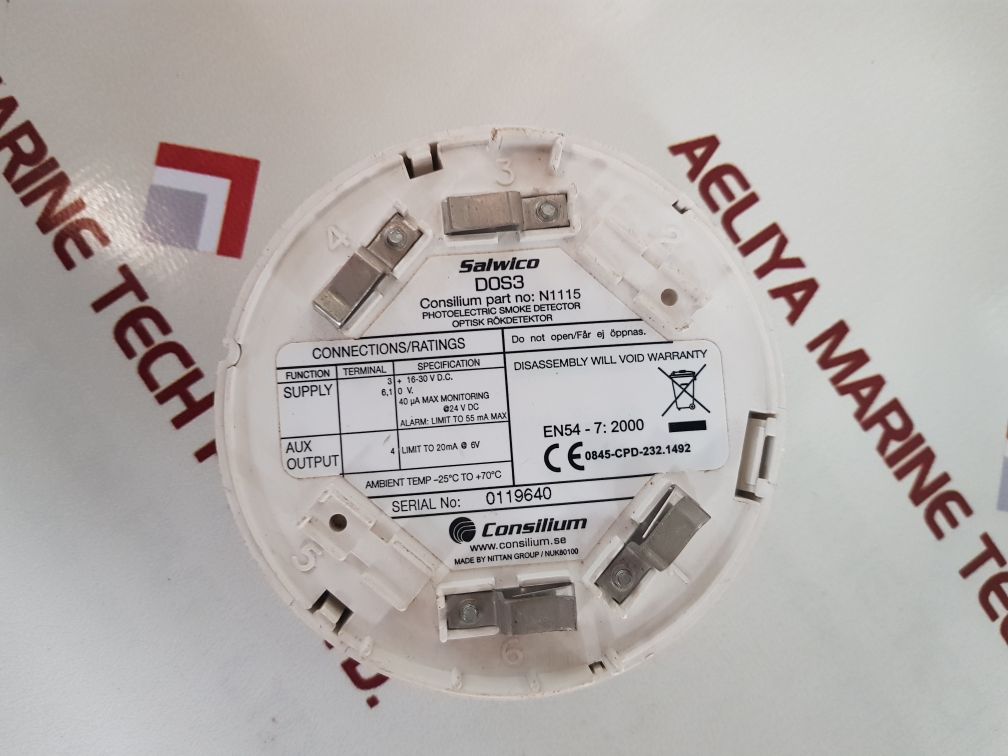 Consilium salwico dos3 photoelectric smoke detector New