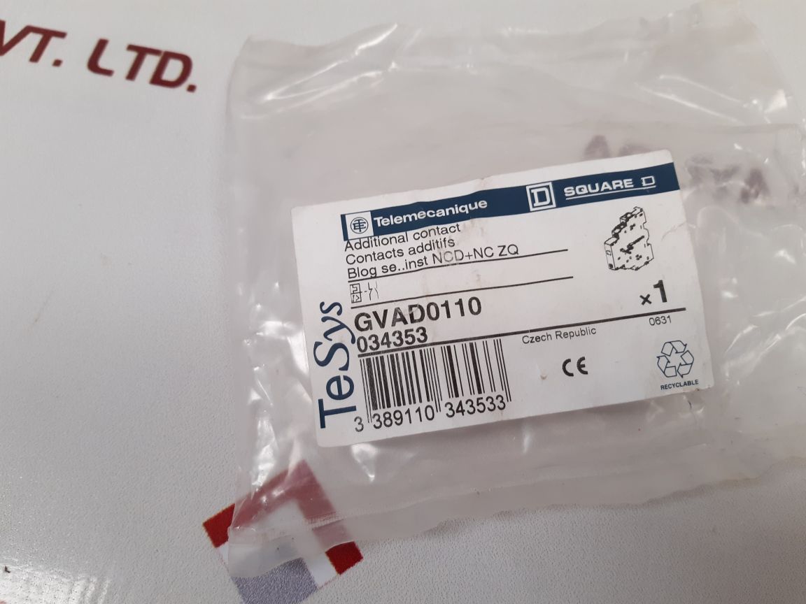 Telemecanique/ Schneider Electric Square D Gvad0110 Auxiliary Contact
