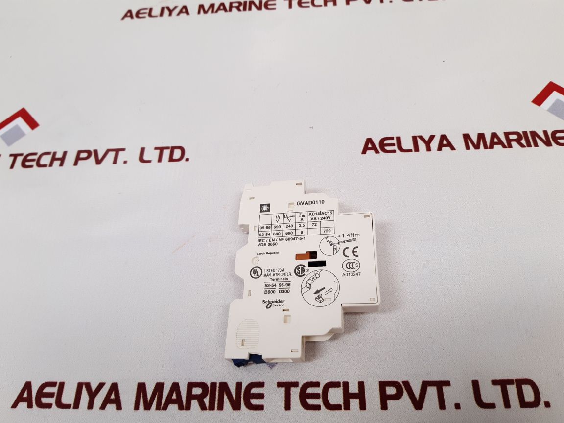 Telemecanique/ Schneider Electric Square D Gvad0110 Auxiliary Contact