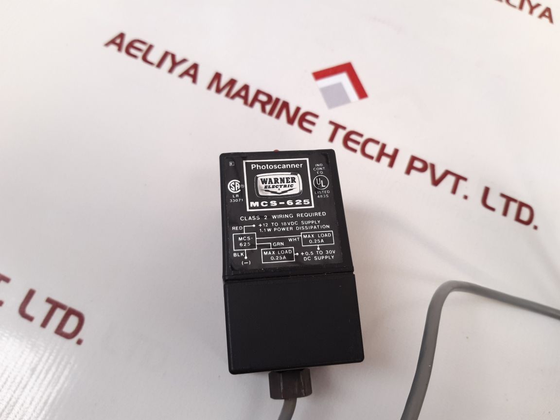 Warner Mcs-625 Retro Reflective Photoelectric Sensor