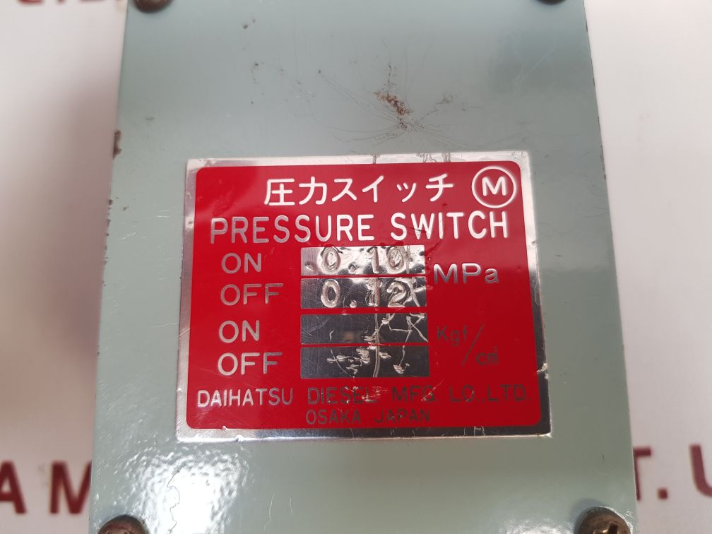 Daihatsu Pressure Switch On: 0.10 Mpa