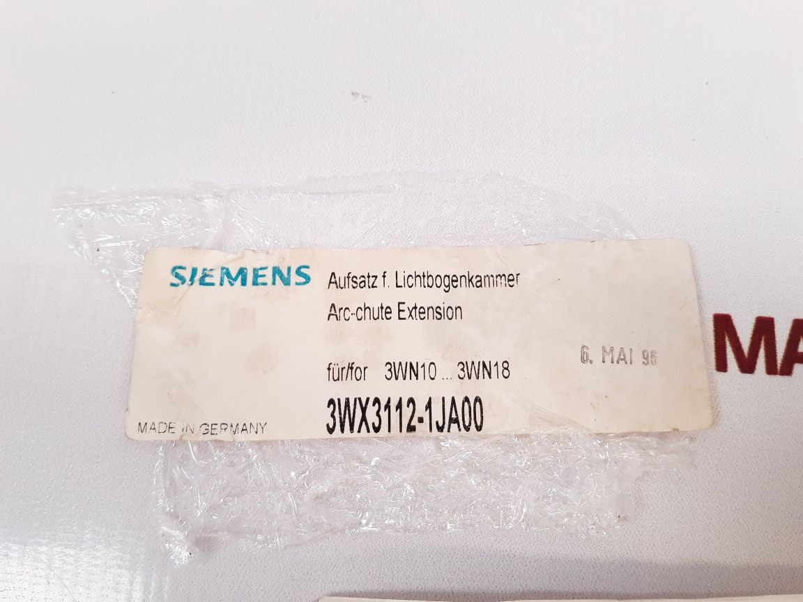 Siemens 3Wx3112-1Ja00 Arc Chute Extension New