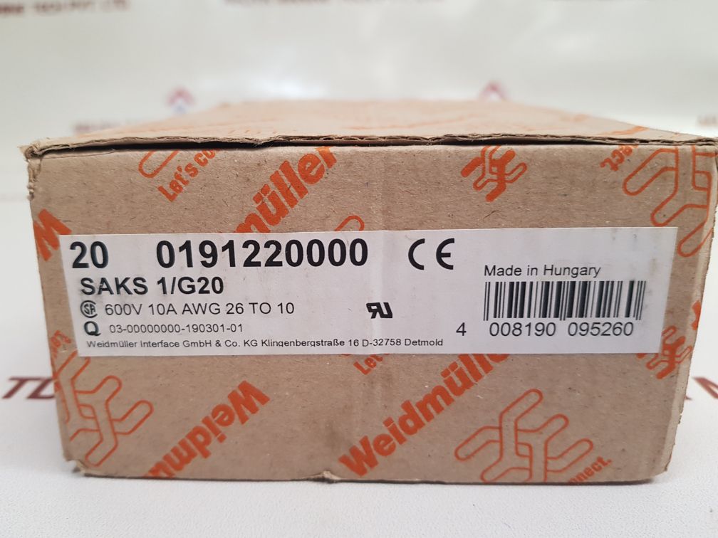 Weidmuller Saks 1 Fuse Terminal Block