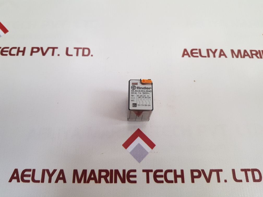 Set Of 8X Finder 55.34.8.024.0040 General Purpose Relay With 94 Series Socket