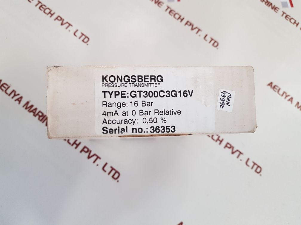 Kongsberg gt300c3g16v pressure transmitter
