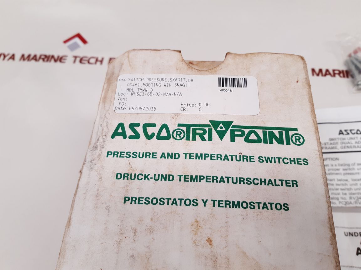 Asco Pc11B Pressure Switches