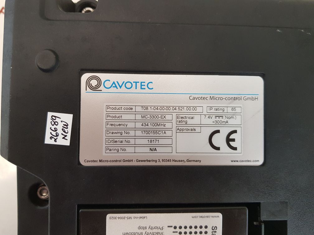Cavotec micro - control mc 3300 ex remote control